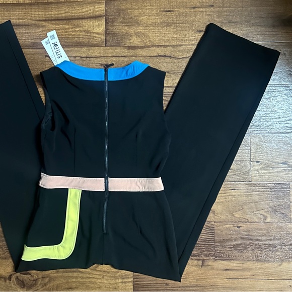 Too Tang • Large • Black W/ Color Block • Bling Diamond Stones • Jumpsuit • New - Picture 15 of 16